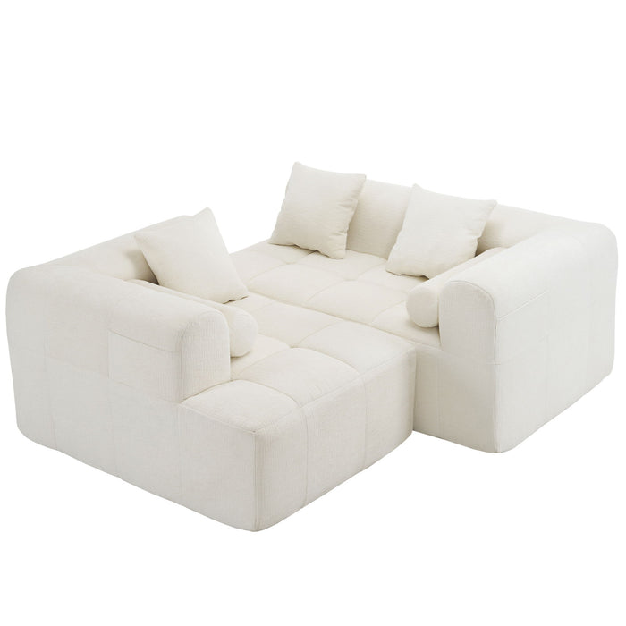 Sectional Free Combined Sofa With 2 Side Pockets