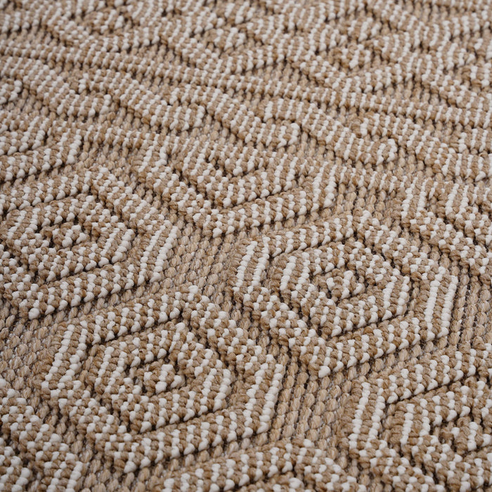 Guros - 8' X 10' Geometric Indoor / Outdoor Area Rug - Mocha
