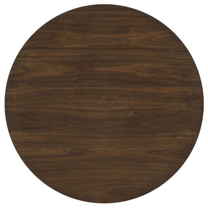 Hamlyn 5-piece Round Wood Counter Height Dining Set Black and Walnut