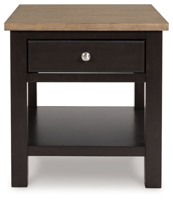 Drazmine - Rectangular End Table - Brown
