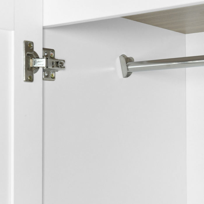 4 Door Wardrobe Armoire With 2 Drawers