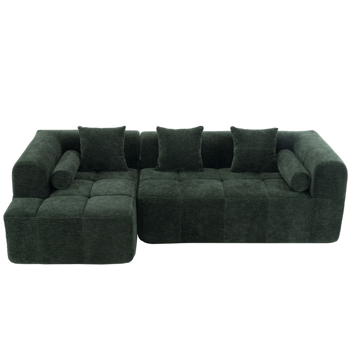 Sectional Free Combined Sofa With 2 Side Pockets