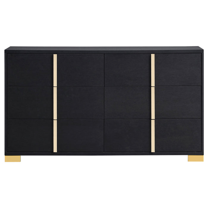 Marceline 6-drawer Dresser Black
