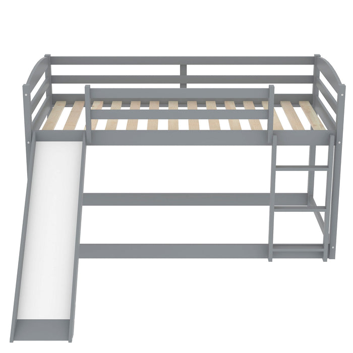 Durable Bunk Bed With Convertible Slide And Ladder