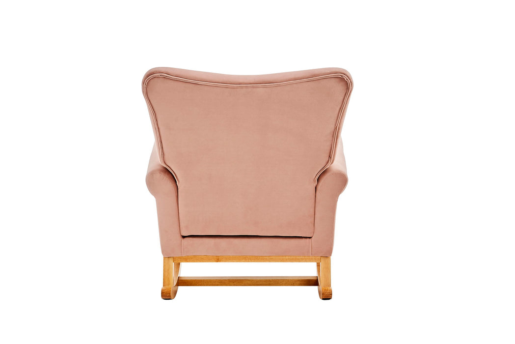 Modern Rocking Chair, Upholstered Accent Chair For Nursery, Small Contemporary Rocke