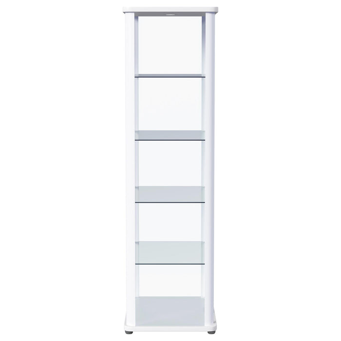 Nevra - 4 Shelf Display LED Curio Cabinet