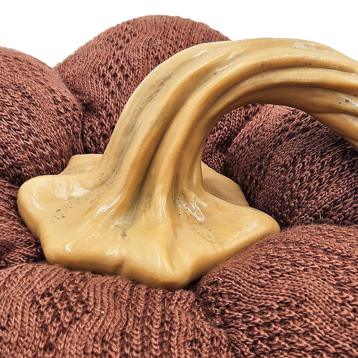 Pumpkin Ornament Decor For Holiday Harvest Festival Fall Festival & Thanksgiving (Set of 2) - Dark Brown