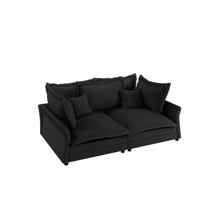Modern Comfy Upholstered Sofa Cloud Couch, Deep Seat Couches With Multiple Large Soft Pillows