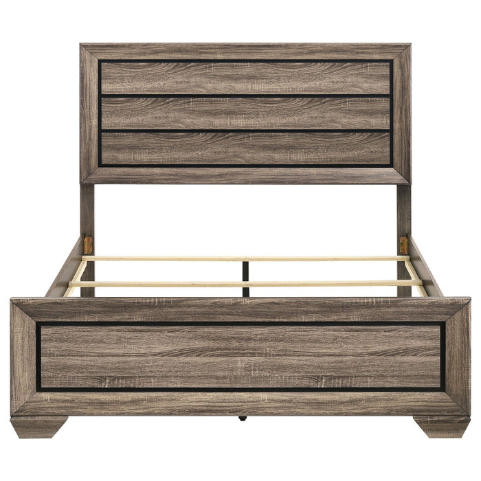 Kauffman Wood Queen Panel Bed Washed Taupe
