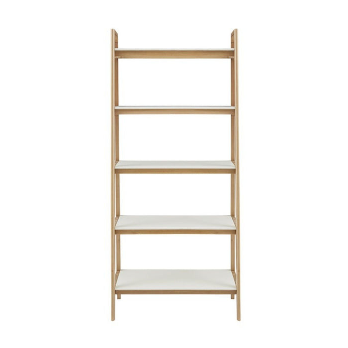Parker - Bookcase With 5 Shelves - Off White / Natural