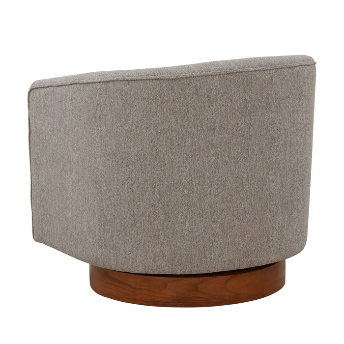Miramar - Swivel Barrel Chair With Wooden Base