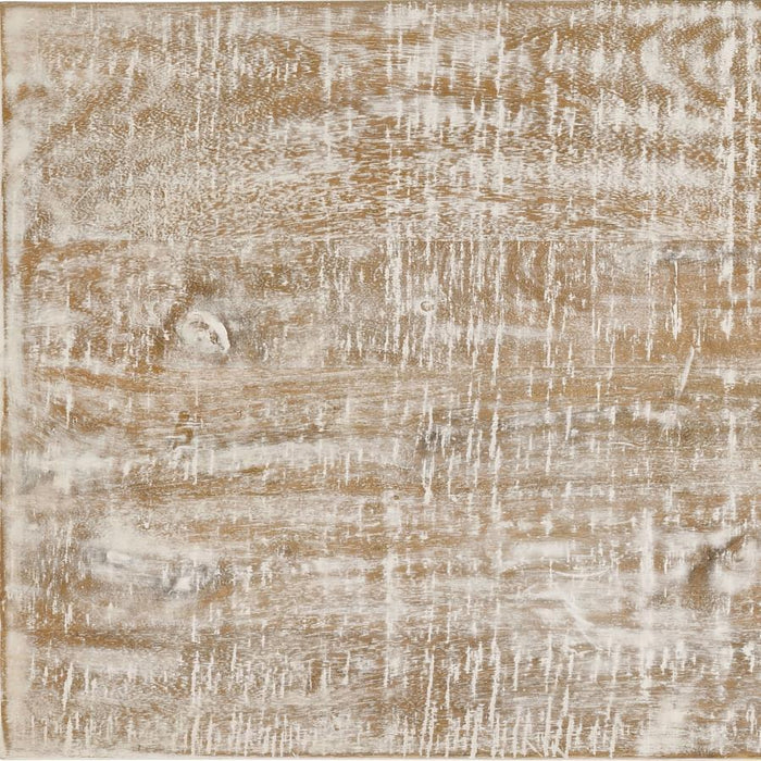 Mariska - 3-Drawer Wood Mandala Cabinet - Distressed White