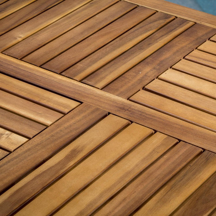 Outdoor Hermosa 7 Piece Wood Dining Set With Cushions - Teak