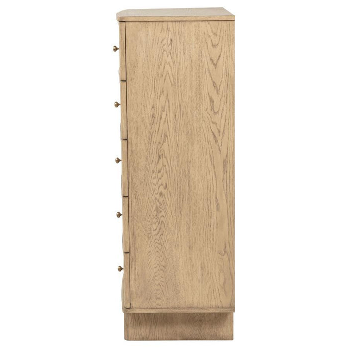 Kailani - 5-Drawer Bedroom Chest Of Drawers - Beige Oak