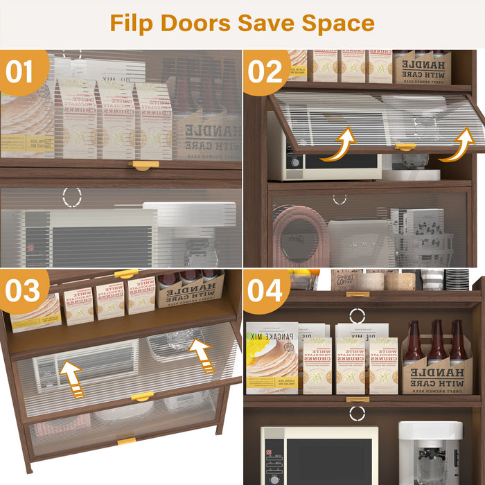Flip Doors Cabinet, With Ample Storage Space