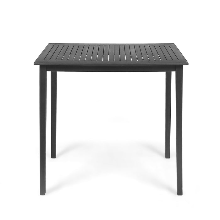 Outdoor Minimalist Acacia Wood Rectangle Bar Table
