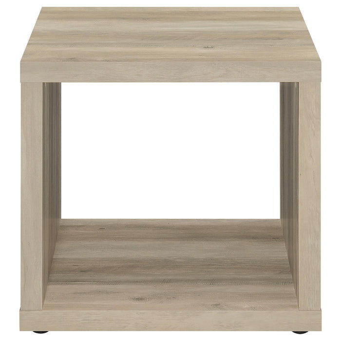 Frisco 2-piece Coffee and End Table Set Distressed Pine