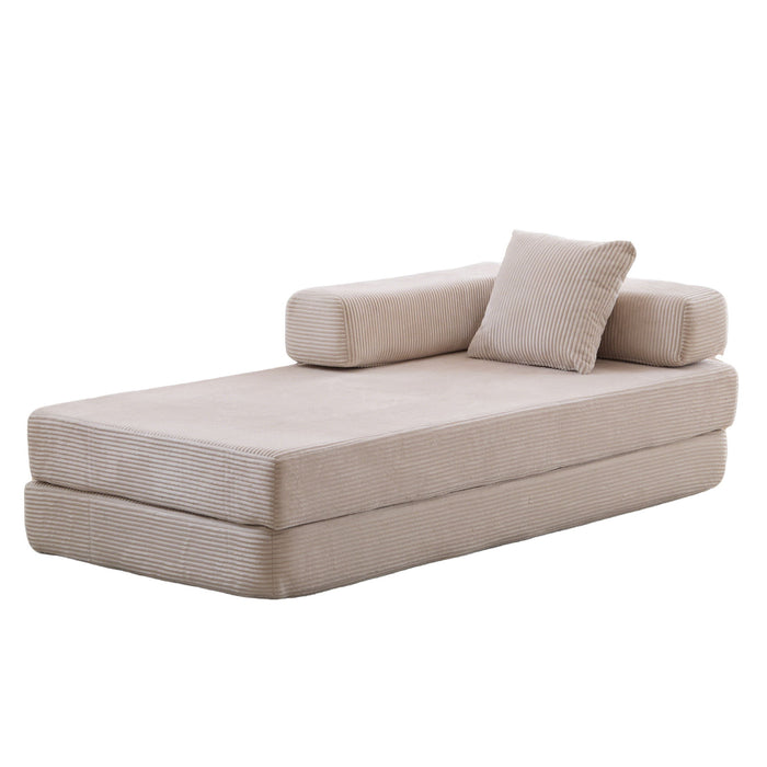 Floor Couch, Convertible Floor Sofa Bed With Pillow Back Support Armrest
