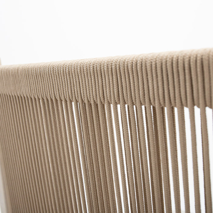 Cordoba - Dining Chair (Set of 2) With Acacia Wood Frame And Water Repellent Fabric - Beige / Yellow