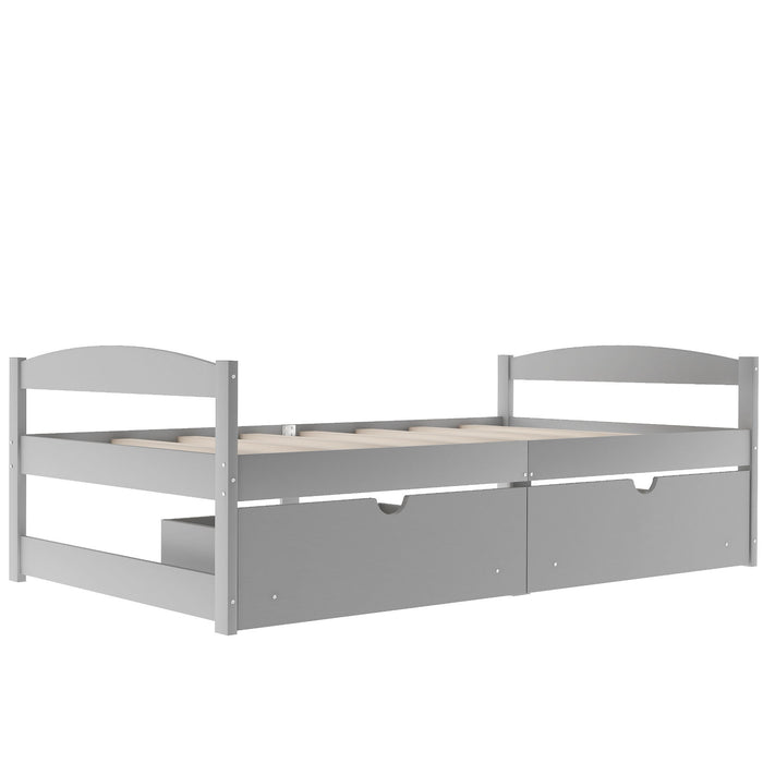 Platform Bed With 2 Drawers