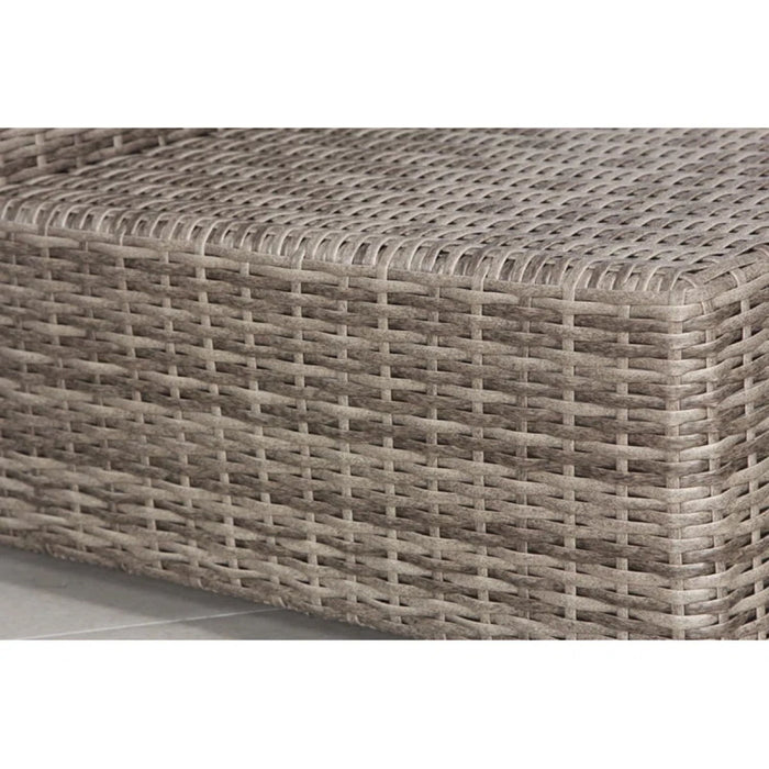 All Weather Wicker 8 Piece Patio Sectional Set With Cushions Modular Design - Gray Mix