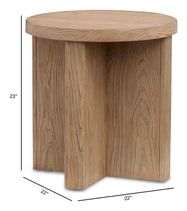 Hayden - Round End Table - Golden Oat