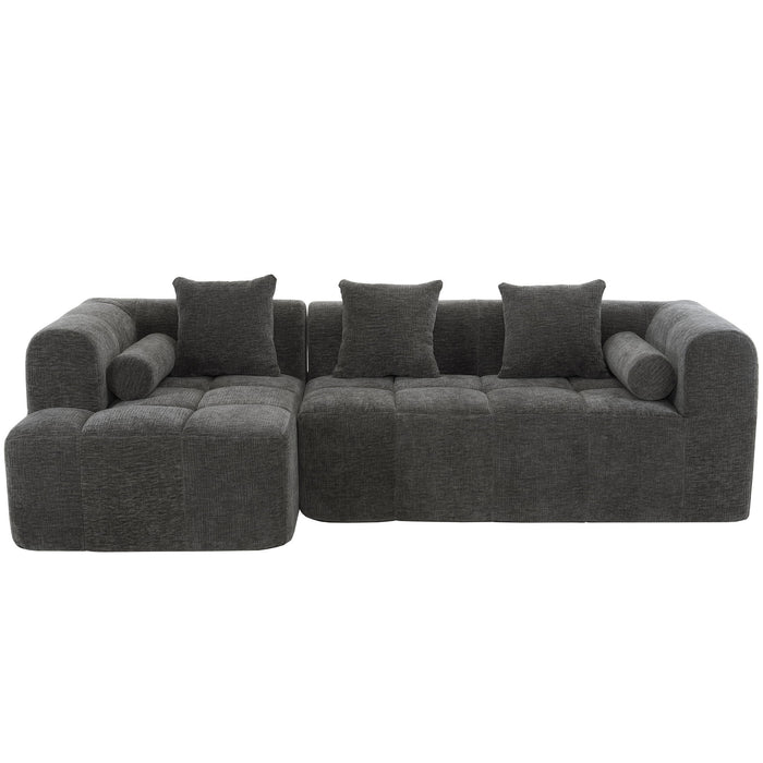 Sectional Free Combined Sofa With 2 Side Pockets