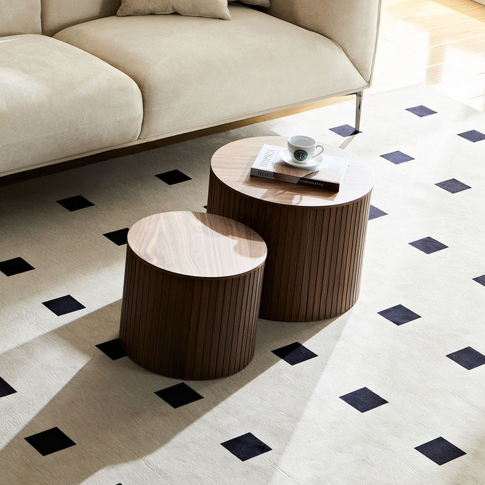 Handcrafted Nested Table Set, 2 Pieces