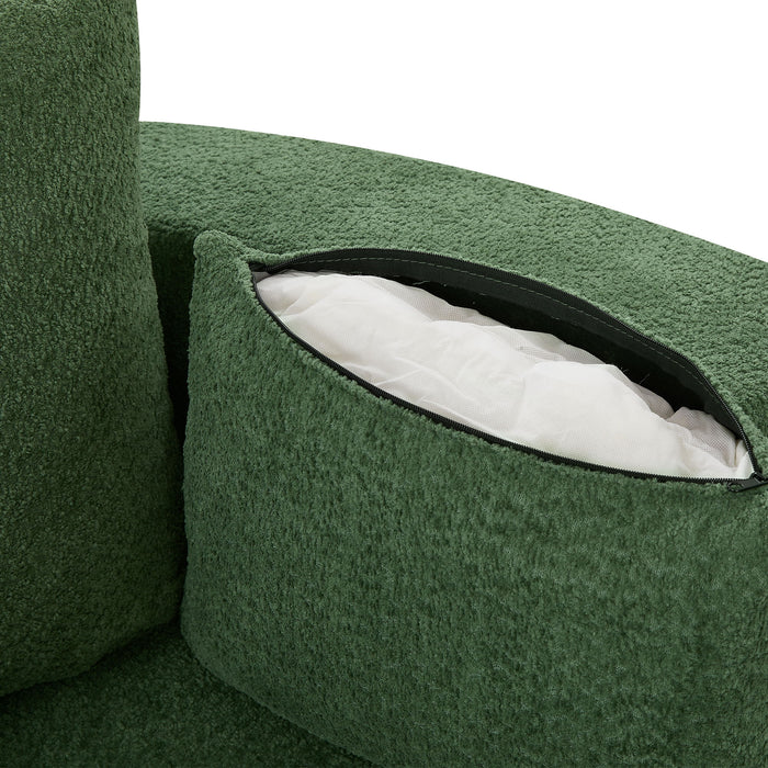 360° Swivel Accent Barrel Chair With 3 Removable Pillows For Living Room