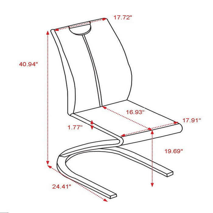 Tony - Dining Chairs (Set of 2) - Brown / Beige