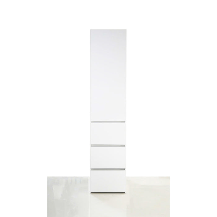 Elise - Slim Modular Wood Closet Cabinet With Drawers In Durable Melamine And Wood 71" Height - White