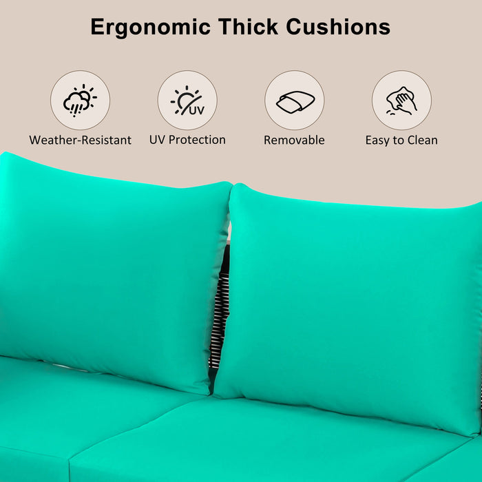 2 Piece Outdoor Armchair Set With Cushion