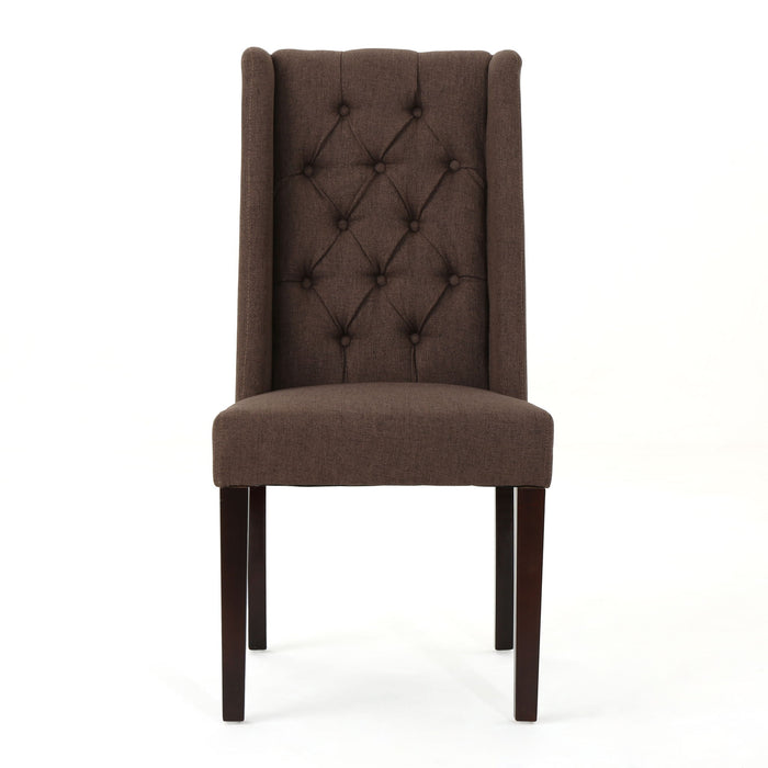 Sophisticated Tufted Dining Chair With High Back Design