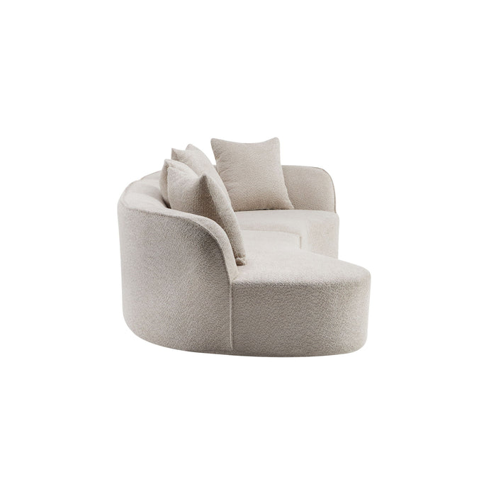 Elegant Curved Sectional Sofa With Full Foam Comfort