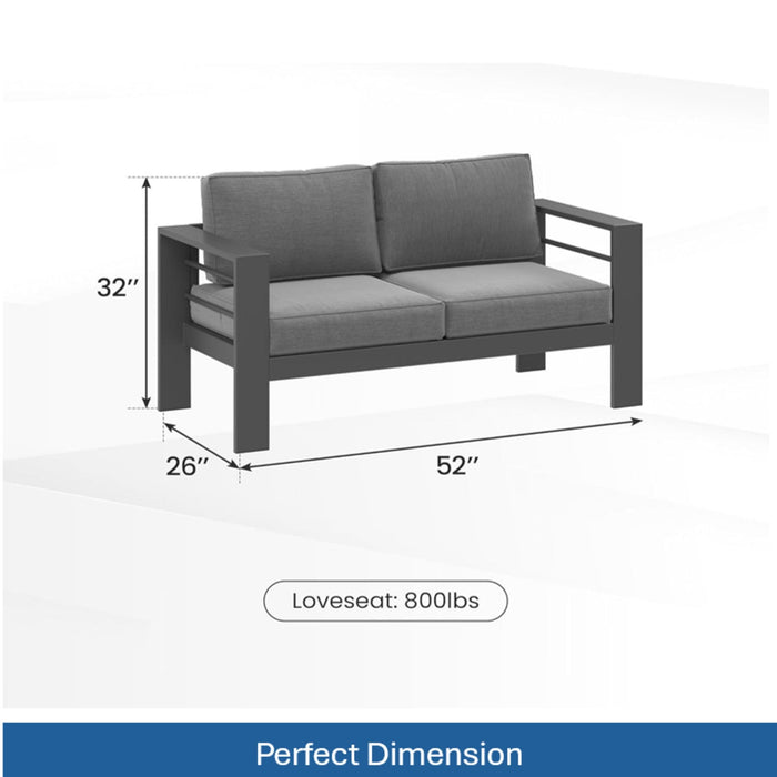Outdoor Patio Set, All-Weather With Thick Cushions