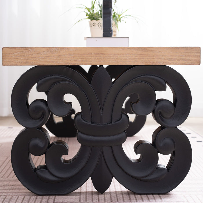 Ornate Scroll Base Coffee Table