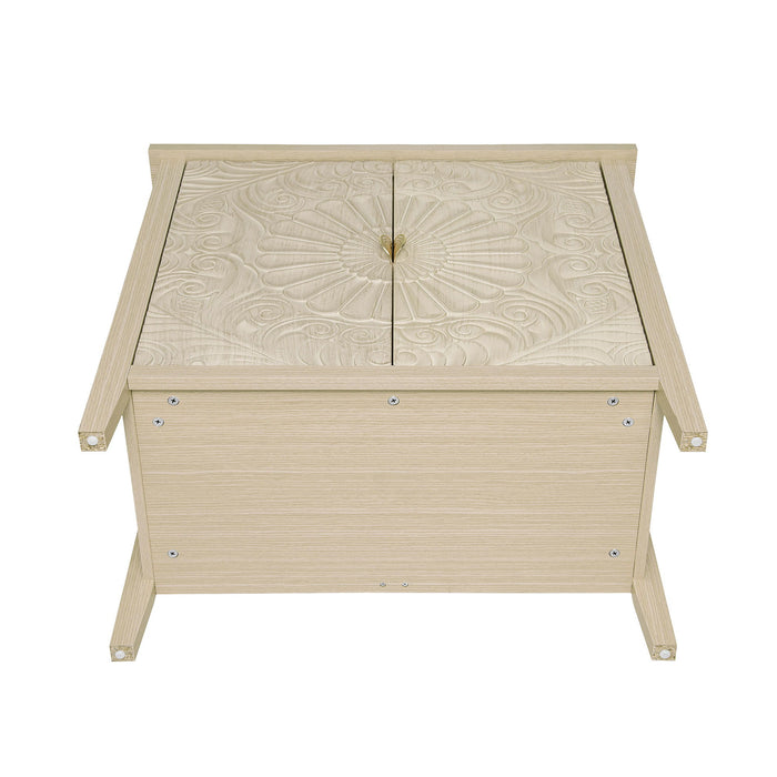 2 Door Cabinet, American Furniture, Suitable For Bedroom, Living Room, Study - Natural