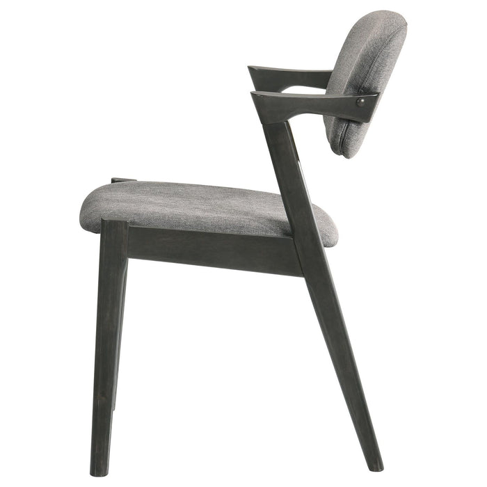 Modern Dining Chair And Zigzag Arm Design (Set of 2)
