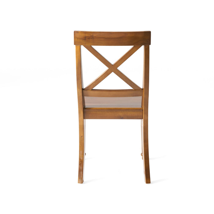 Dining Chair With X Shaped Back (Set of 2)