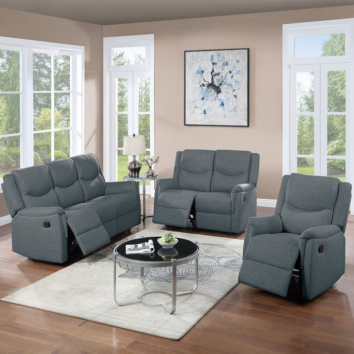 Manual Recliner With Upholstered Seat And Backrest Supportive Headrest