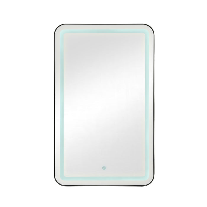 Rectangle Medicine Cabinet Mirror Bathroom Mirror With Storage Wall Mounted Medicine Mirror Cabinet With LED - Black