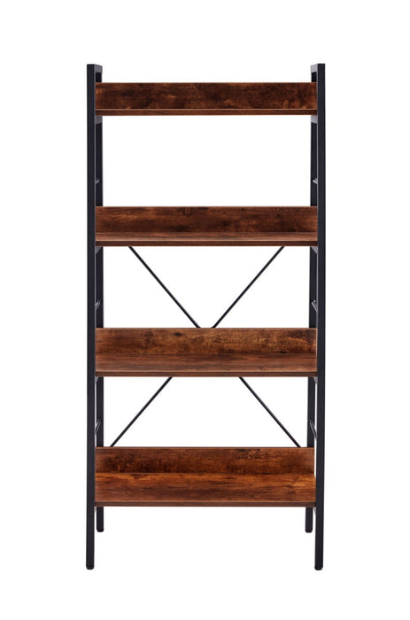 Dn 4 Layer Display Bookshelf H Ladder Shelf Storage Shelves Rack Shelf Unit Metal Frame, Tigger, 1 Pc Per Carton