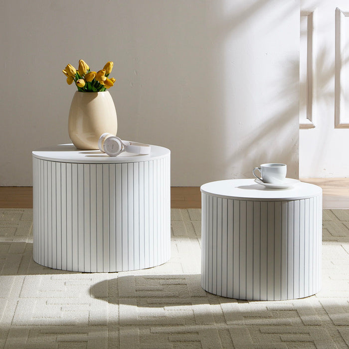 Handcrafted Nested Table Set, 2 Pieces