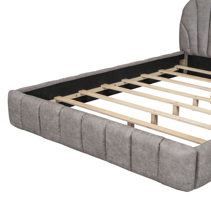 Elegant Design Upholstered Platform Bed