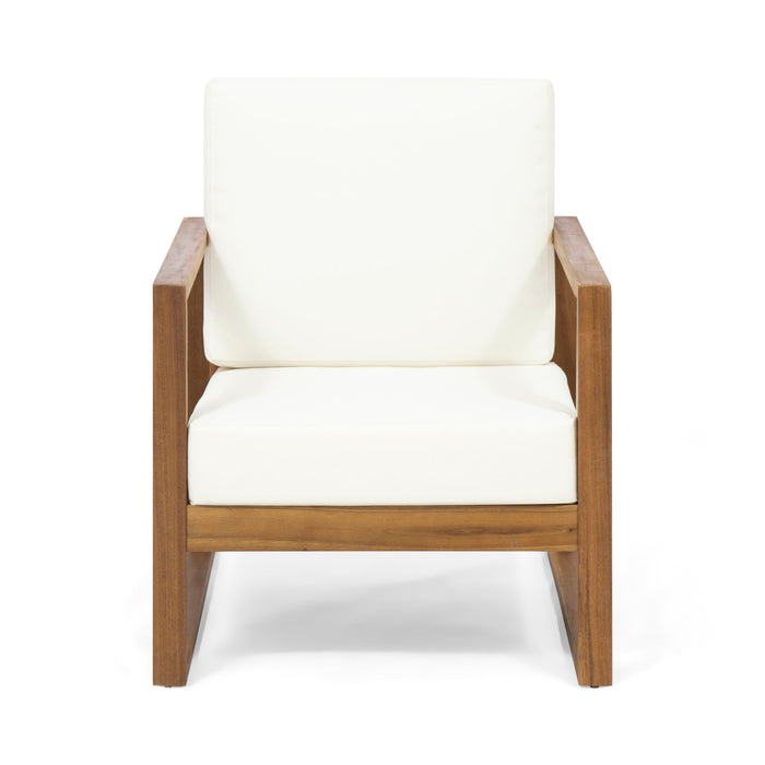 Nexusia - Outdoor Acacia Wood Club Chair With Slat Design