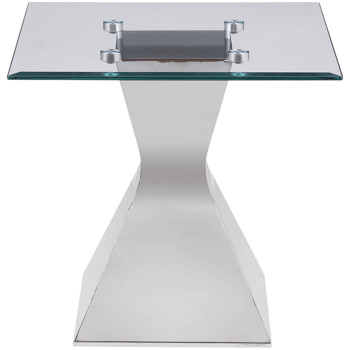 Jenny 2-piece Rectangular Coffee and End Table Set Chrome