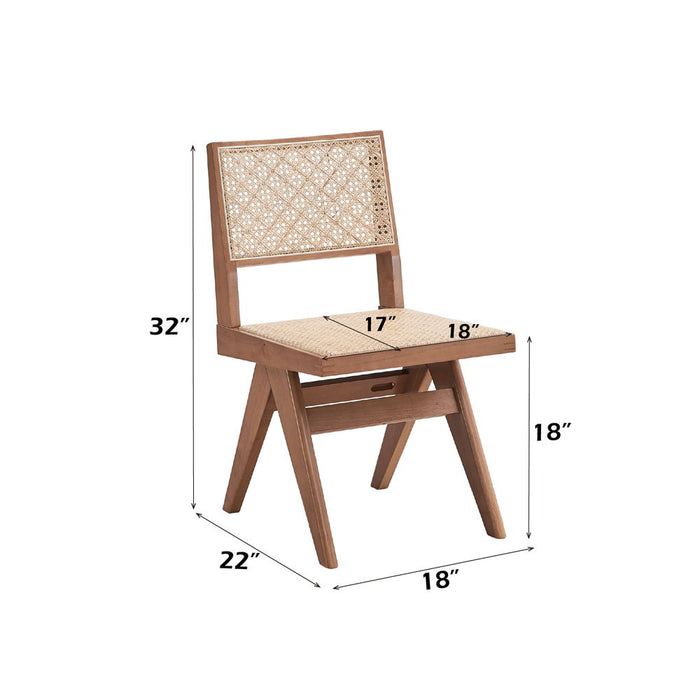 Velentina - Side Chair Set of 2) - Rattan & Natural