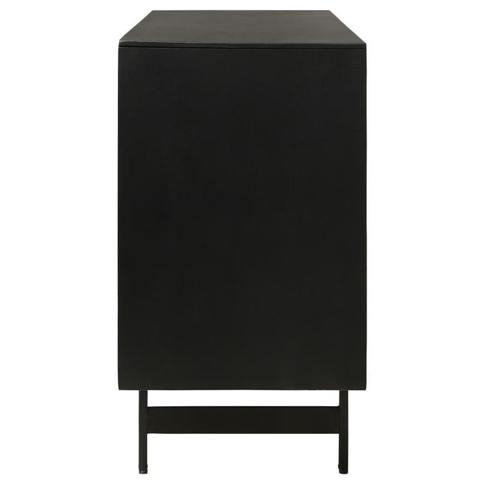 Aminah - 3 Door Wood Accent Cabinet - Natural And Black