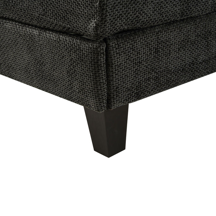 Chaise Bed Lounge Sofa Chair With Adjustable Backrest And LED Light Strip - Gray