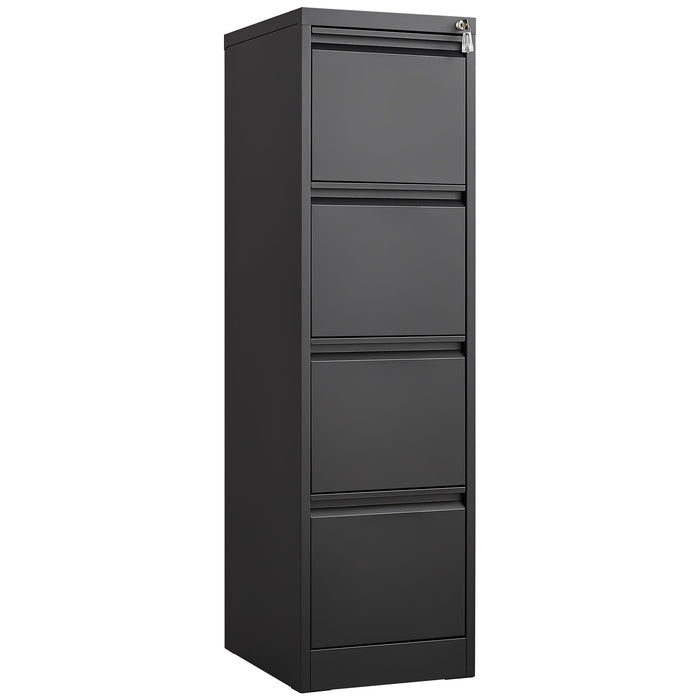 Durable Metal 3 Drawer File Cabinet With Lock For Office Storage
